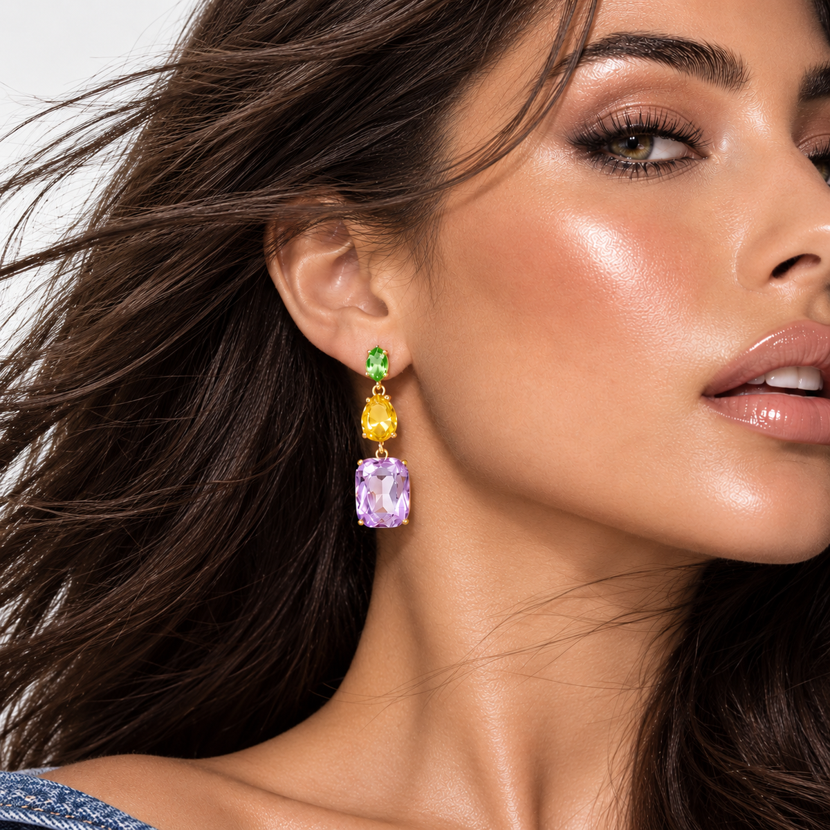 The Nova Glitter Ball Statement Earrings