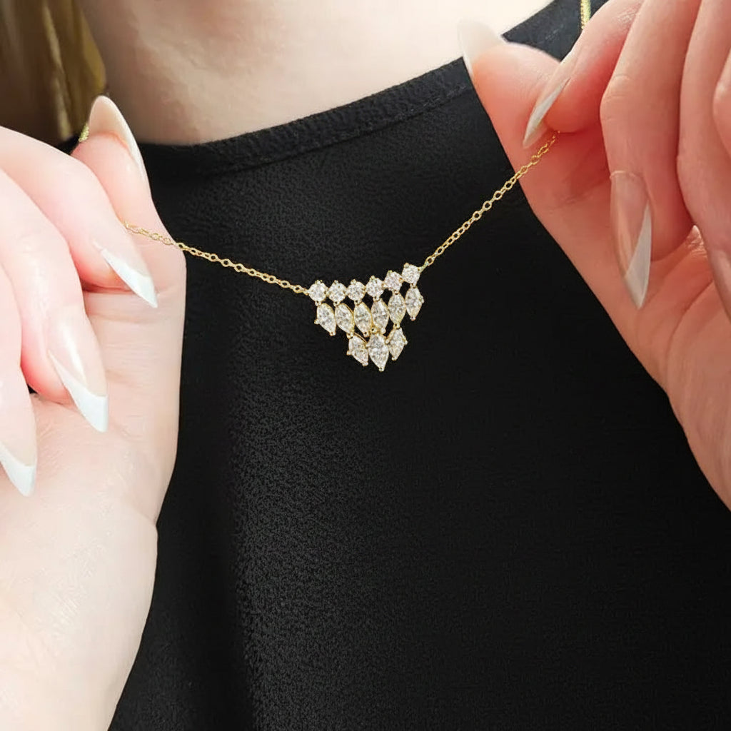 Marquise Cut Crystal Necklace