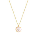 Luna Mother-of-Pearl Round Pendant Necklace