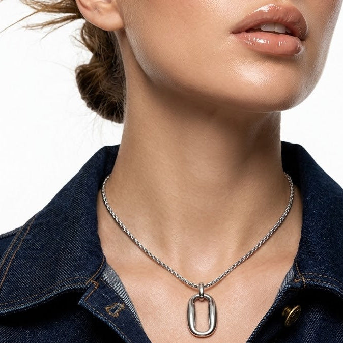 The Lana Molten Oval Pendant Necklace