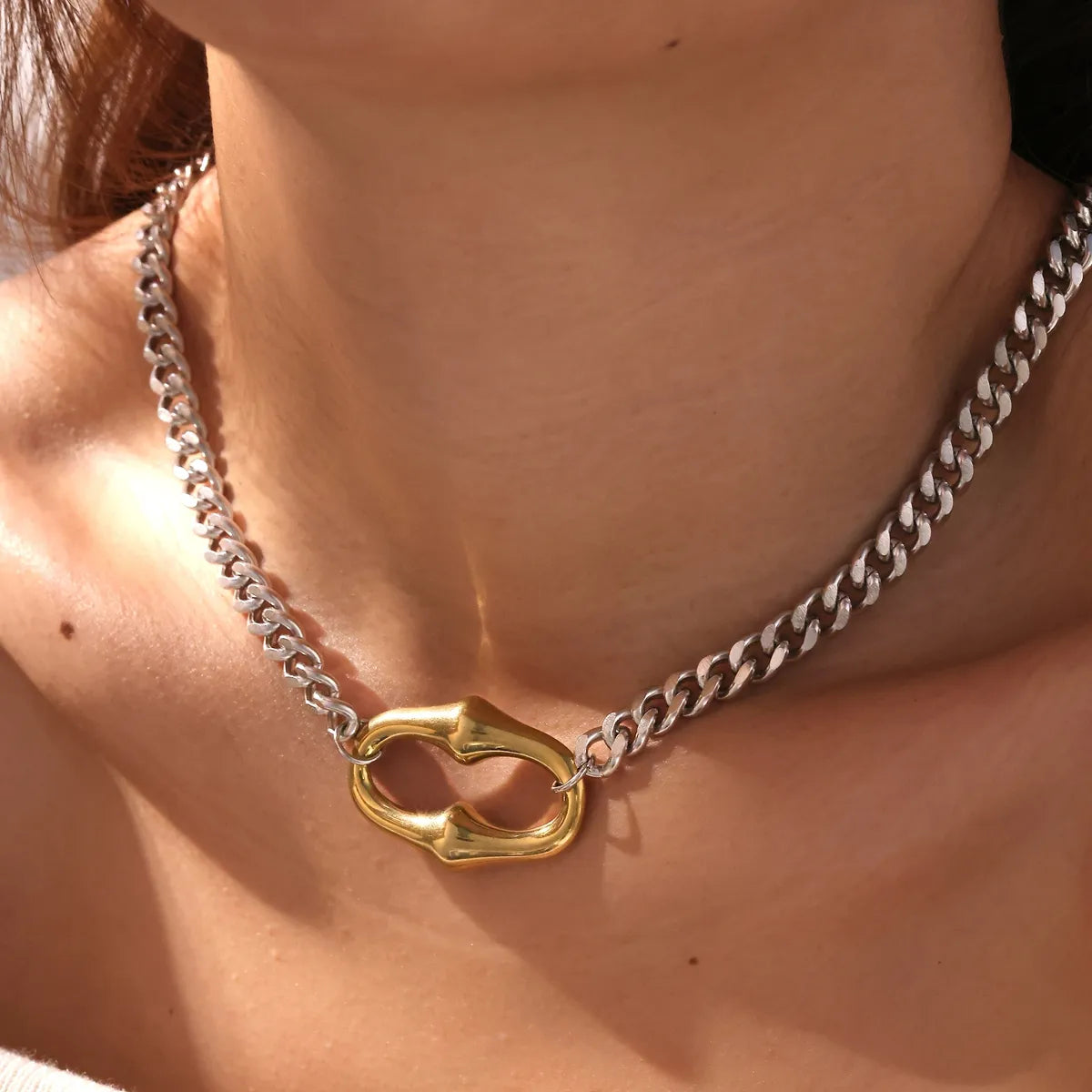 The Helix Organic Link 18K Gold PVD Chain