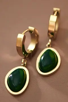 18K Gold Plated Waterproof Stainless Steel Drop Earrings