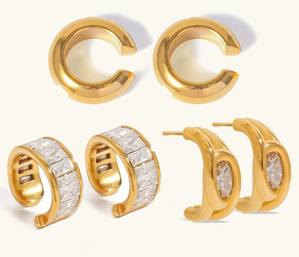 The Starlight Zircon Huggie Hoops