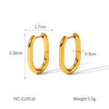 Aurelia Geometric 18K Gold Plated Stainless Steel Earrings