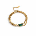 Emerald Vintage Cube Bracelet