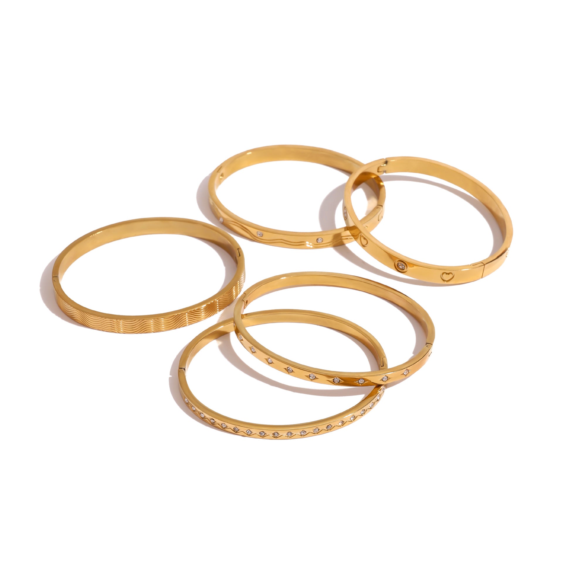 Signature Roman Zircon Bangle Suite