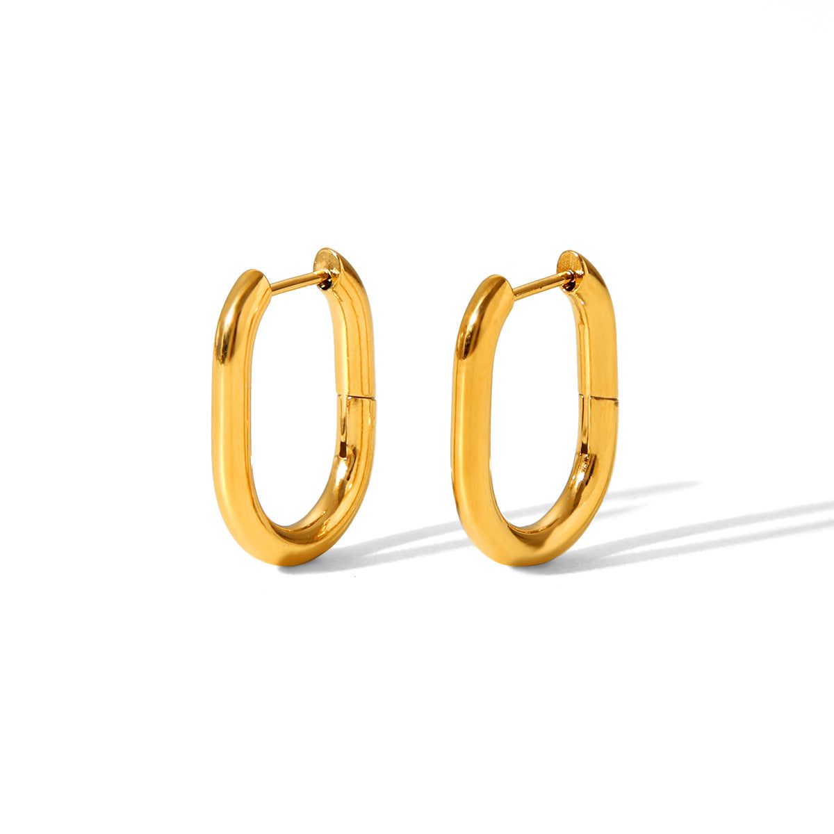 Aurelia Geometric 18K Gold Plated Stainless Steel Earrings