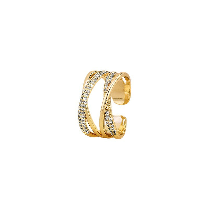 Eternal Cross Diamond Pavé Ring