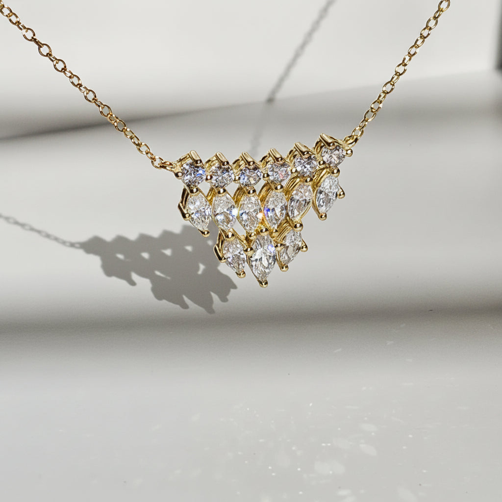 Marquise Cut Crystal Necklace