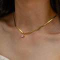 304Stainless Steel Zircon 18K Gold Necklace Wholesale