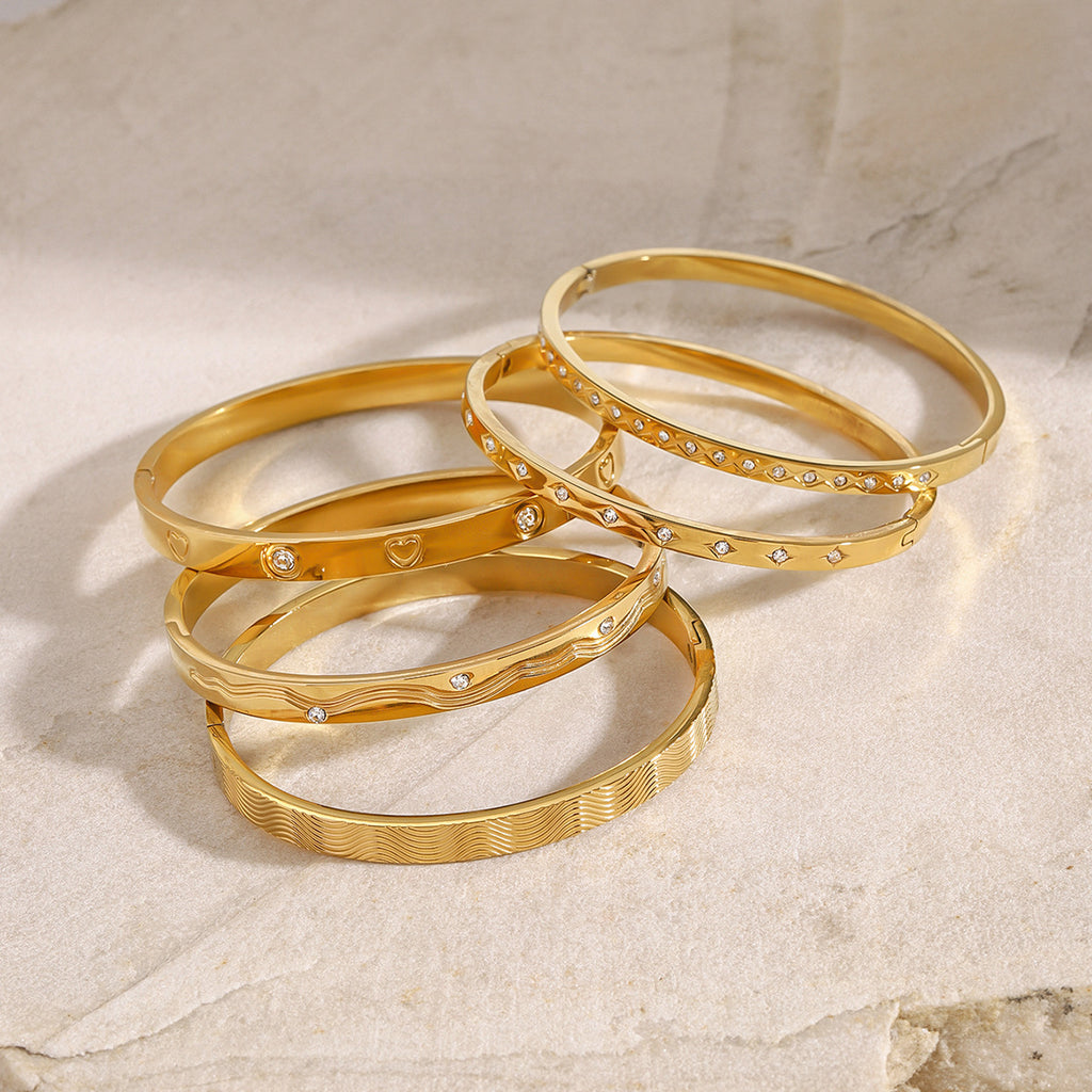 Signature Roman Zircon Bangle Suite