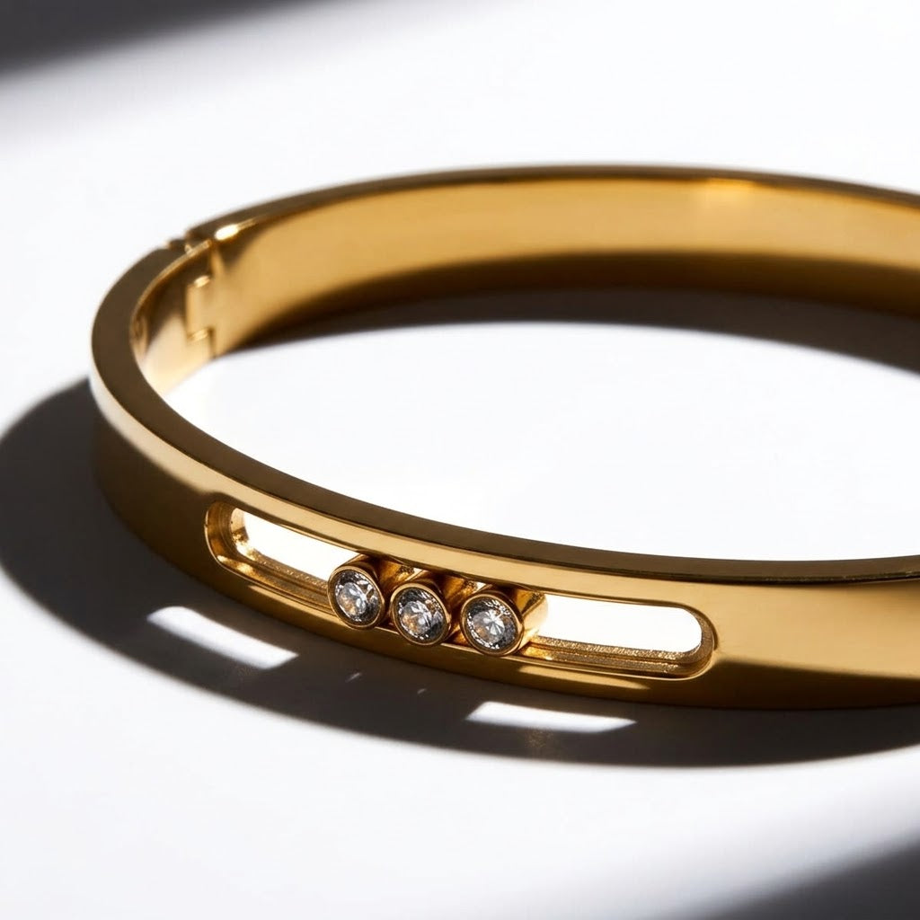 Amour Vintage Rounded Geometric Rhinestone Bracelet