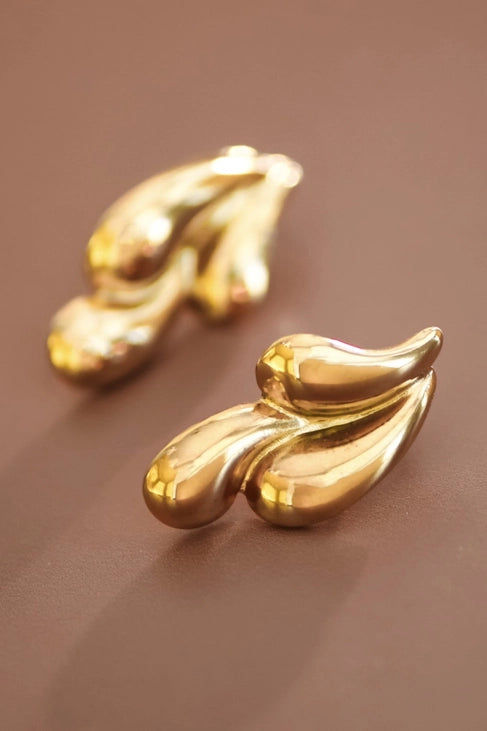 18K Gold Plated Waterproof Stainless Steel Stud Earrings