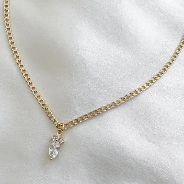Bexley Marquise Pendant Necklace 14k Gold Filled Chain