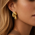 18K Gold Plated Waterproof Stainless Steel Stud Earrings