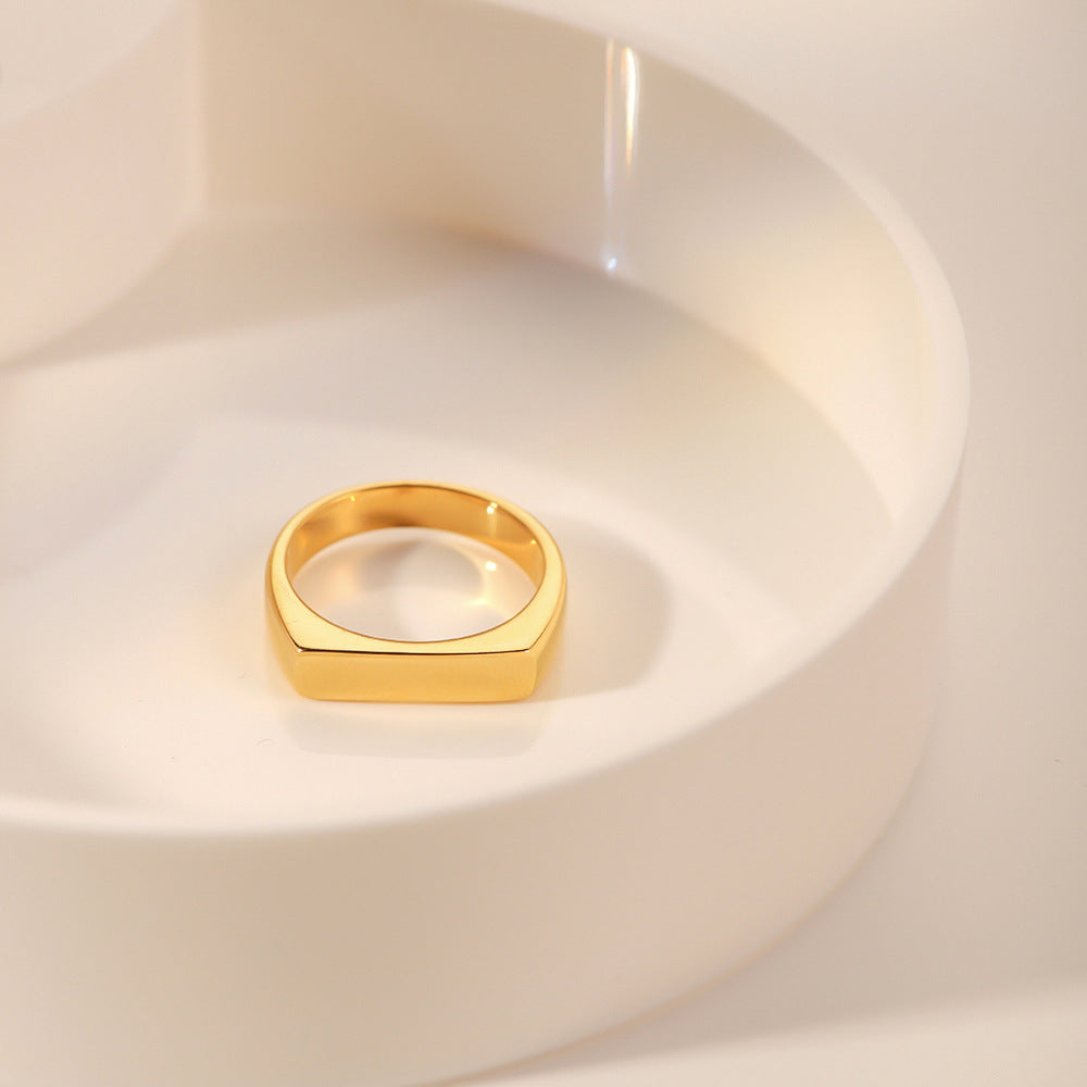 Lana Minimalist French Retro Ring - 18K Gold Plated