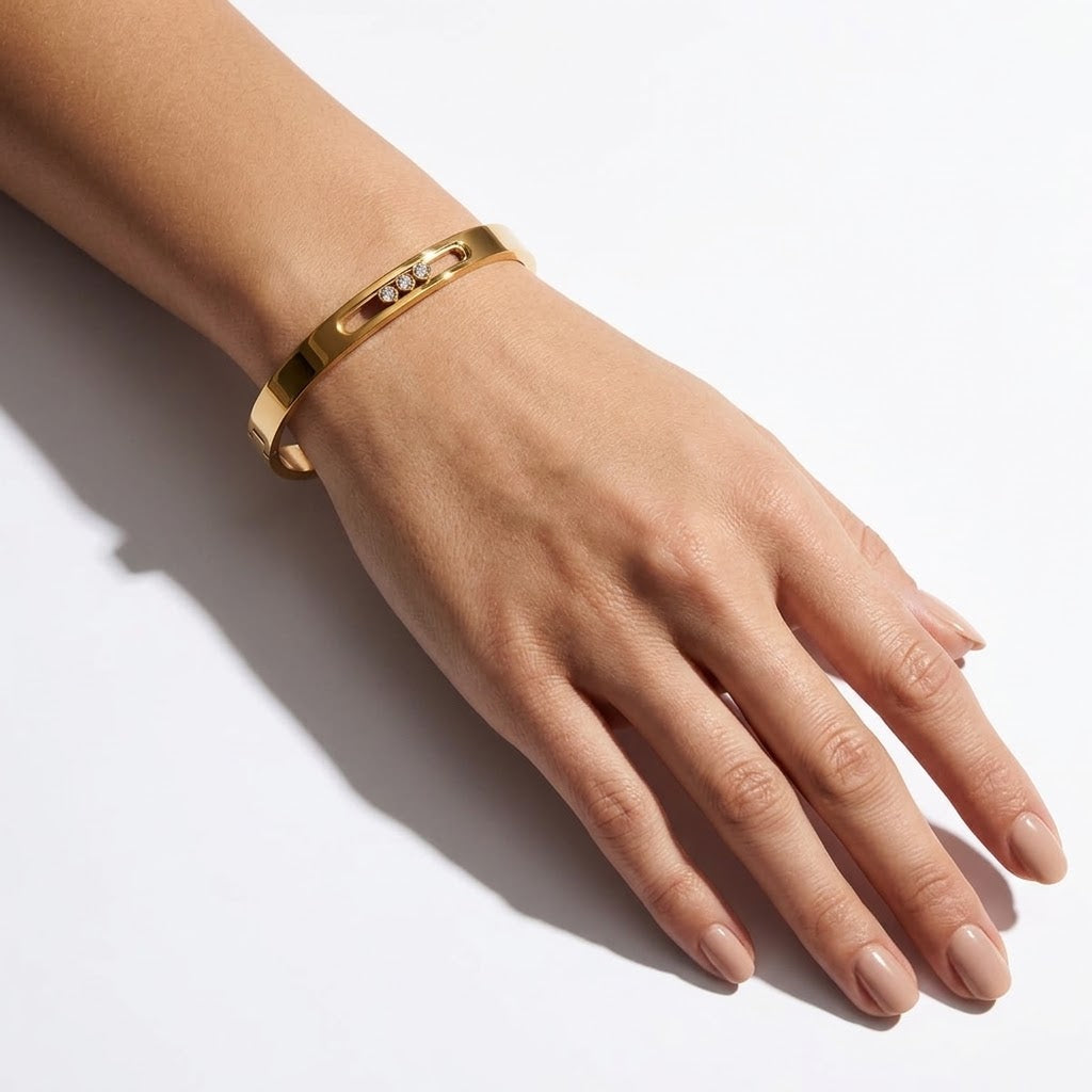Amour Vintage Rounded Geometric Rhinestone Bracelet