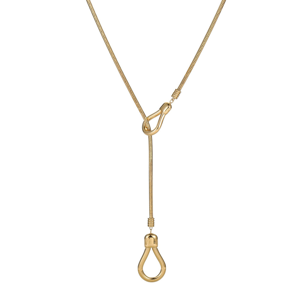18K Gold-Plated Long Tassel Pendant Necklace