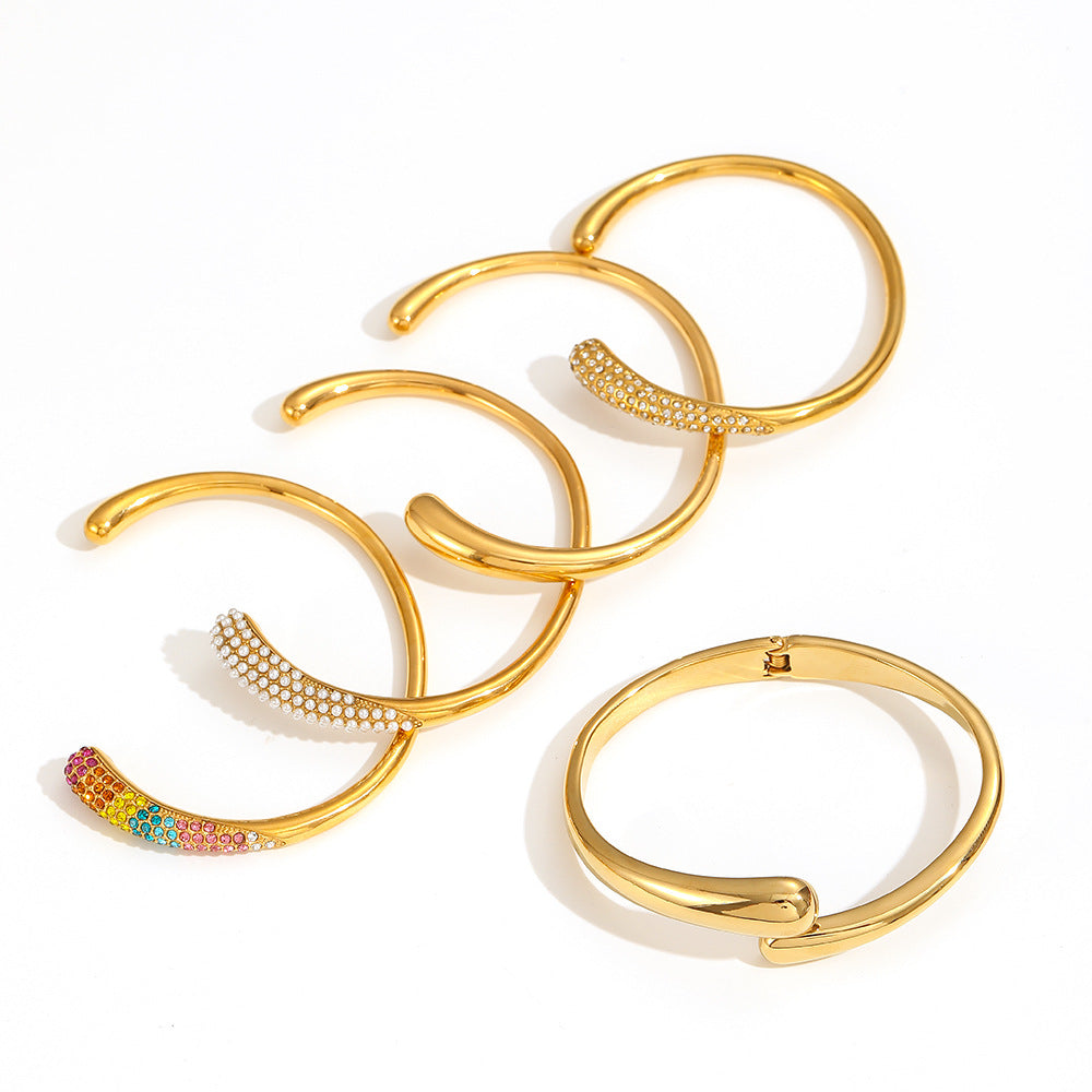 Aura Pearl Layered Cuff Bracelet