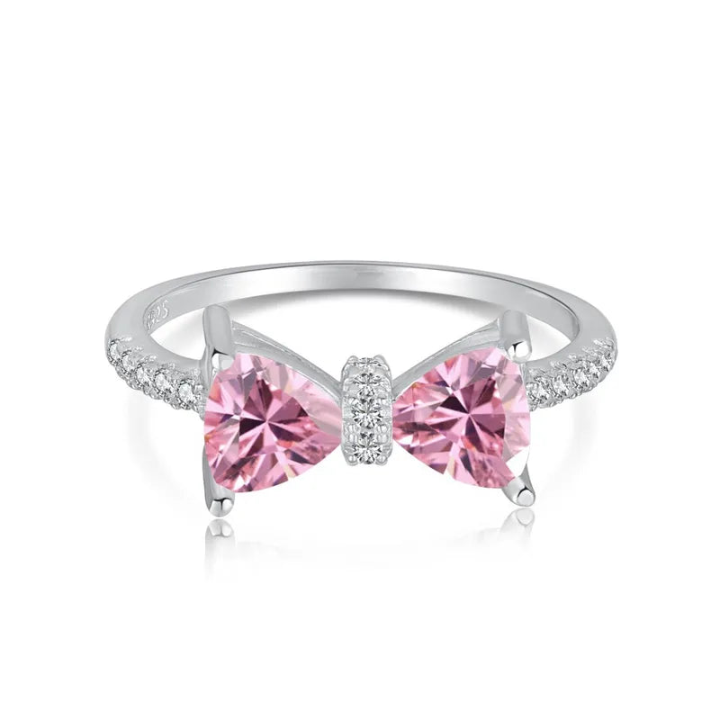 The Promise Bow-Knot & Teardrop Sterling Silver Ring