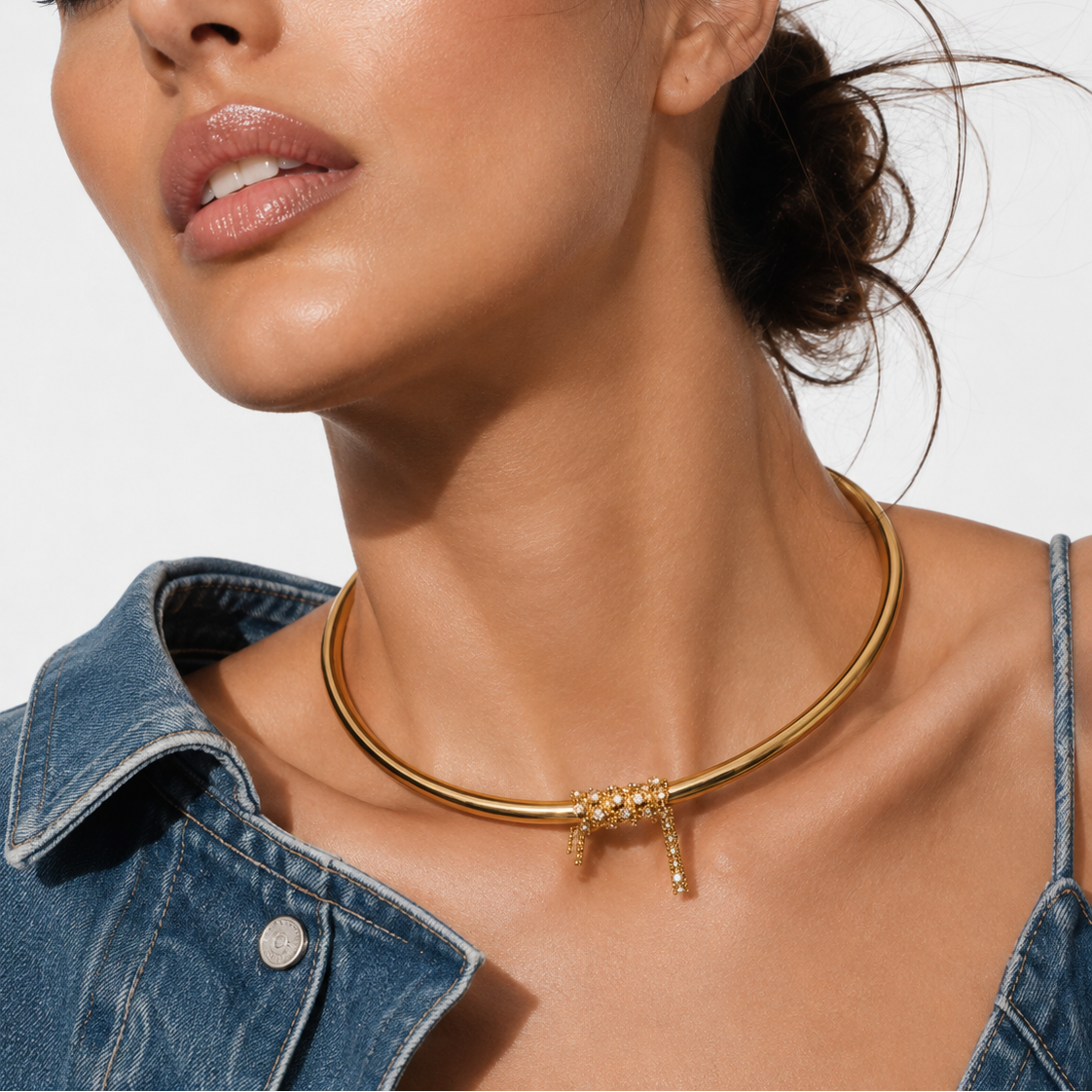 The Vienna Rigid Open-Collar Statement Necklace
