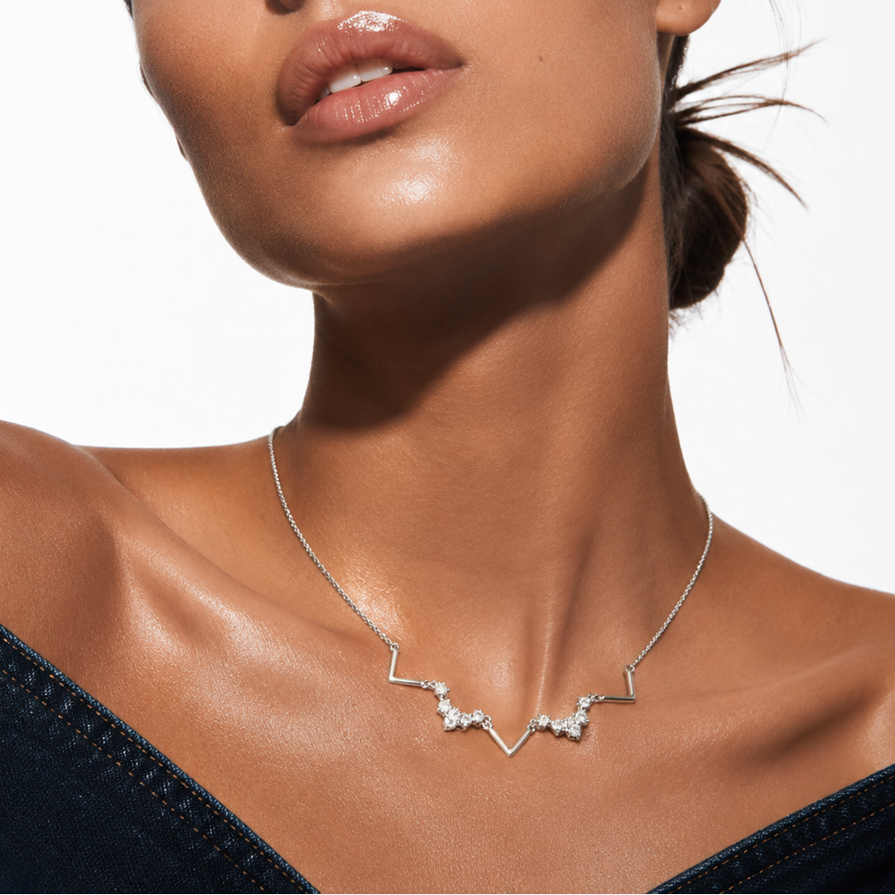 The Zenith Angular Zigzag 18K Gold Plated Choker