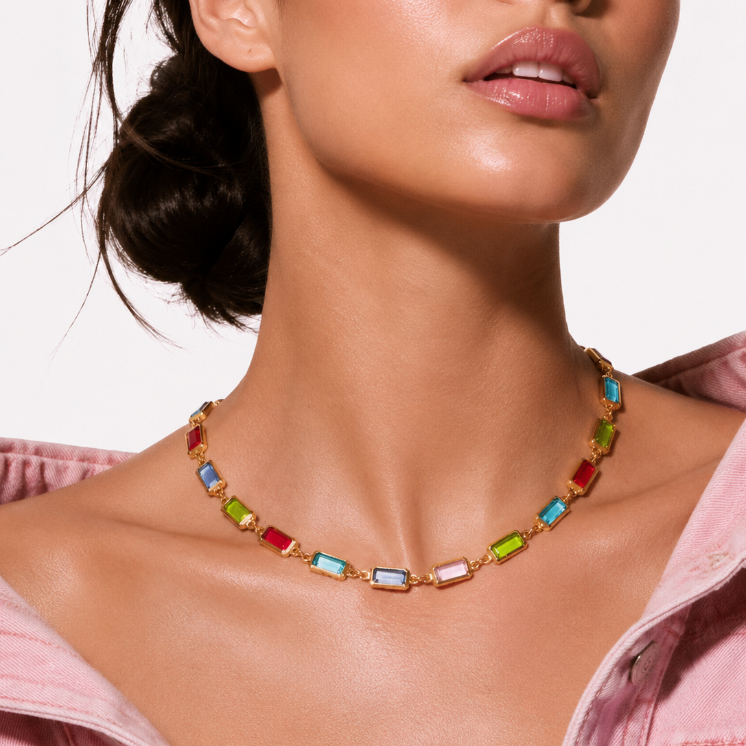 The Linear Balance Dual-Texture Collier