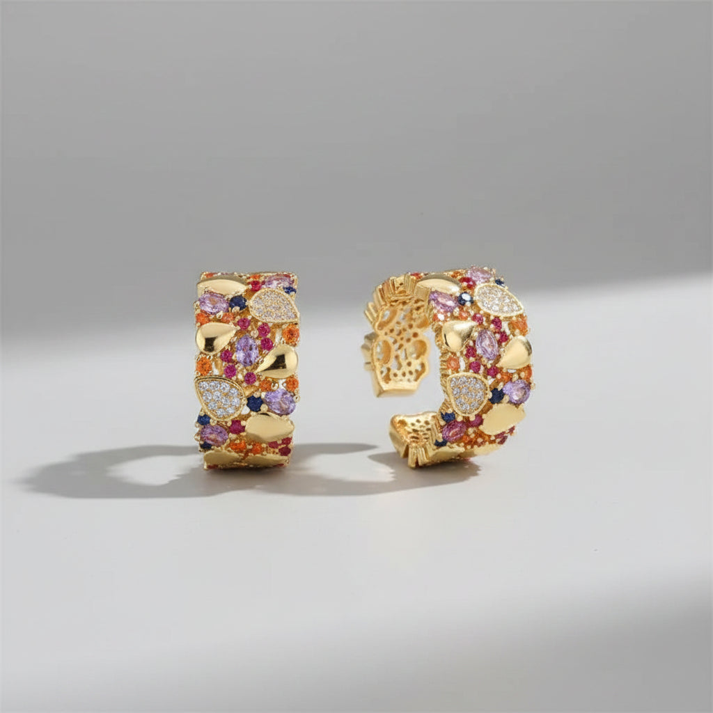 The Riviera Abstract Teardrop Pave Statement Ring