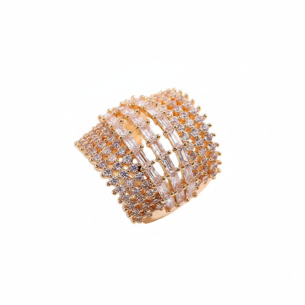 The Cathedral Tiered Micro-Pavé Luxury Band