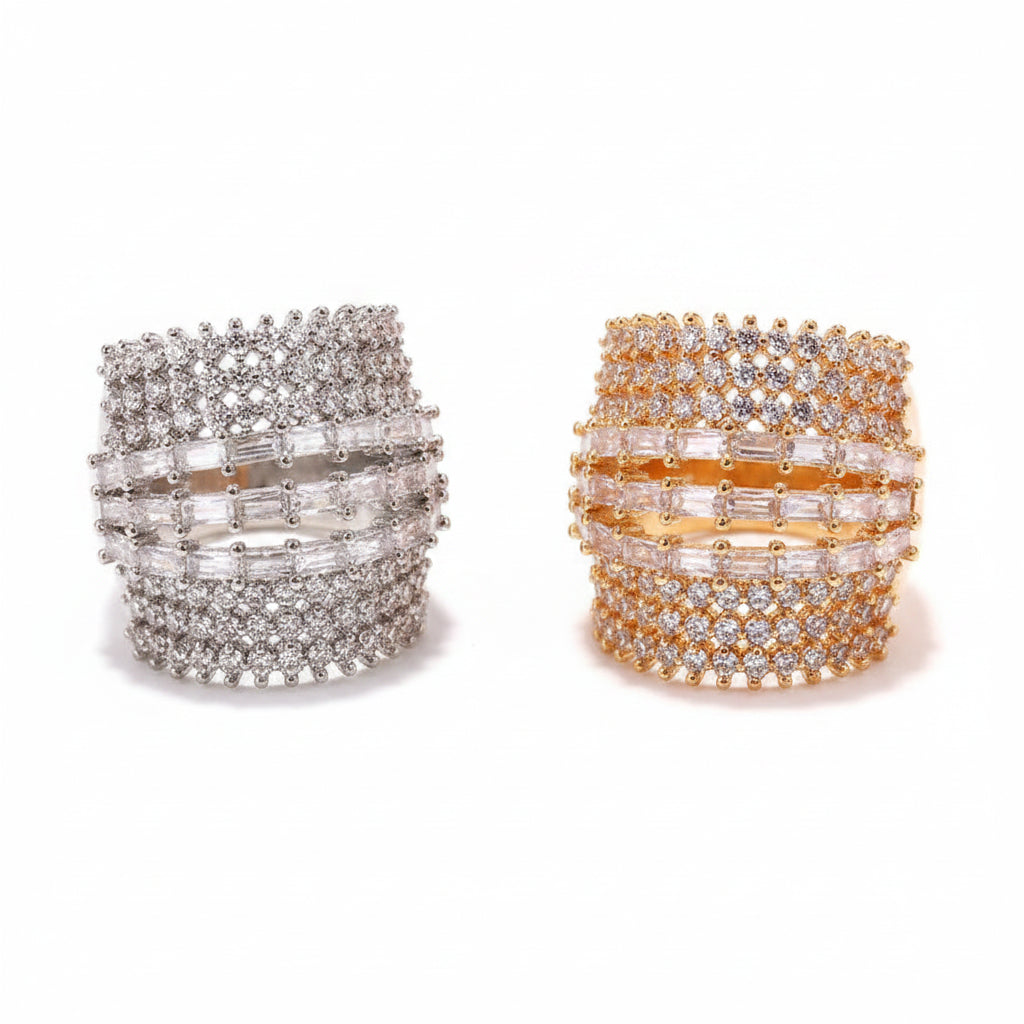 The Cathedral Tiered Micro-Pavé Luxury Band