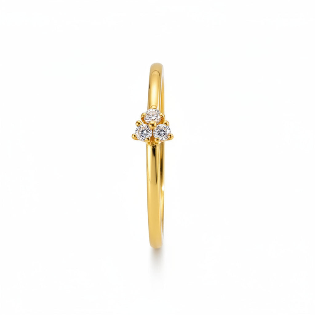 The Lyra Delicate Three-Stone Promise Ring