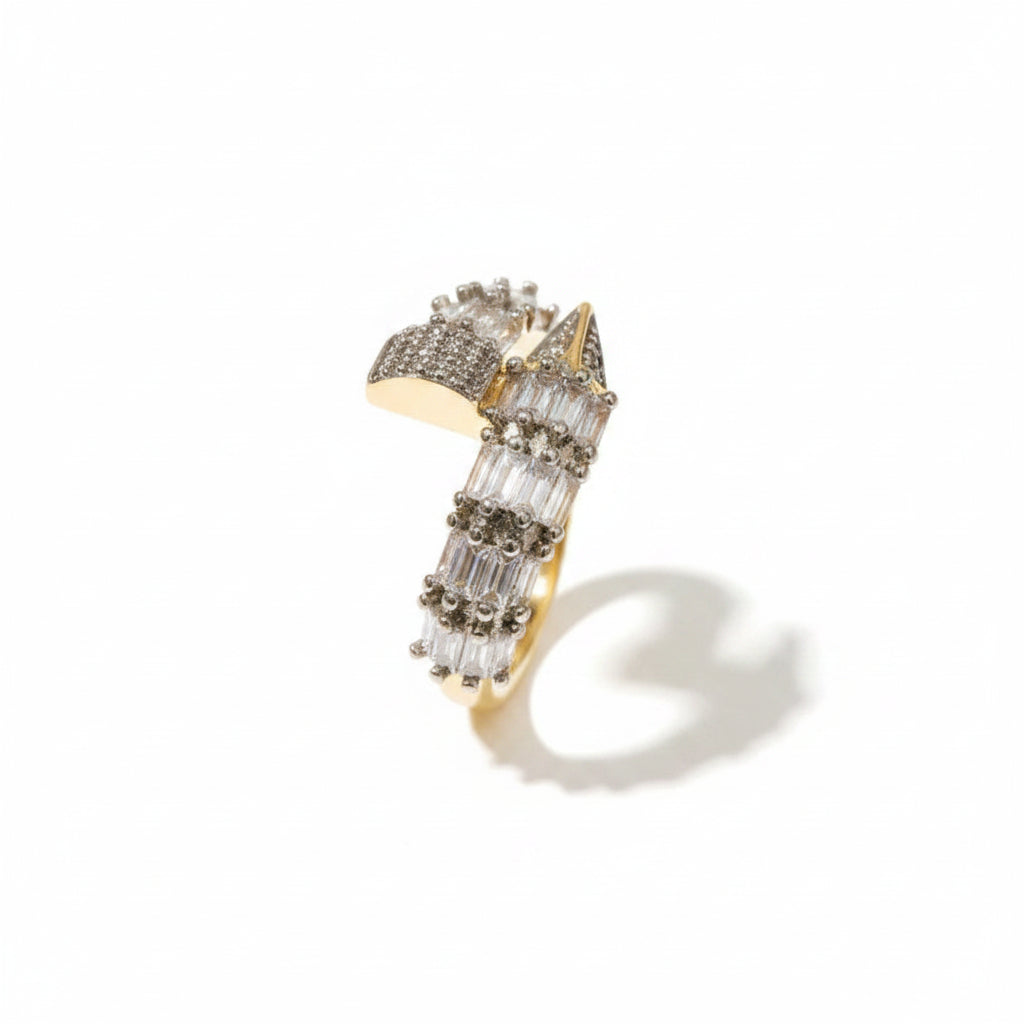 The Rebel Architectural Wrapped Nail Statement Ring