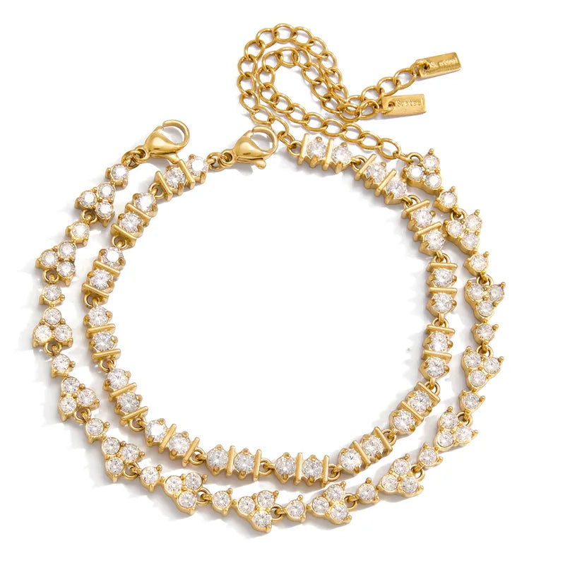 The Diamond-Cut Architectural Geometric Non-Tarnish Tennis Chain