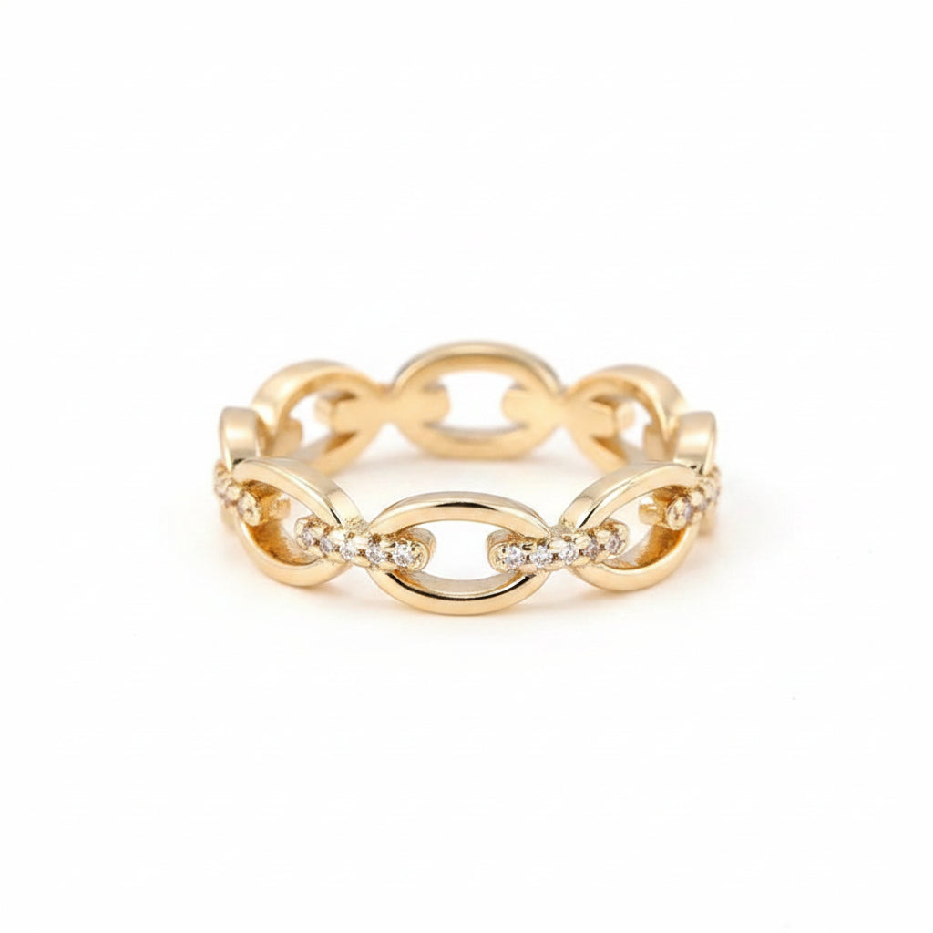 The Marina Open-Link Micro-Pavé Ring
