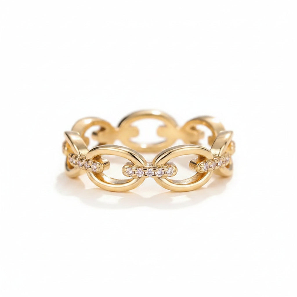 The Marina Open-Link Micro-Pavé Ring