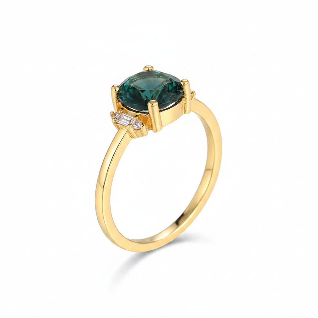 The Aurelia Ocean Teal Oval Statement Ring