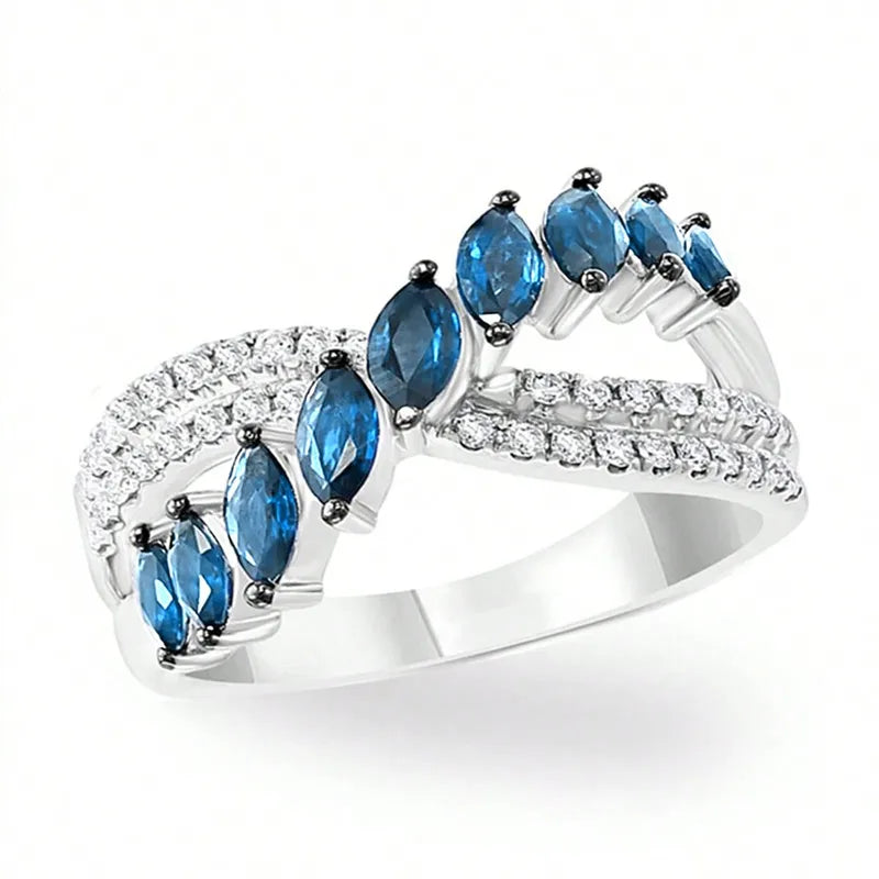 The Blossom Marquise Criss-Cross Statement Ring