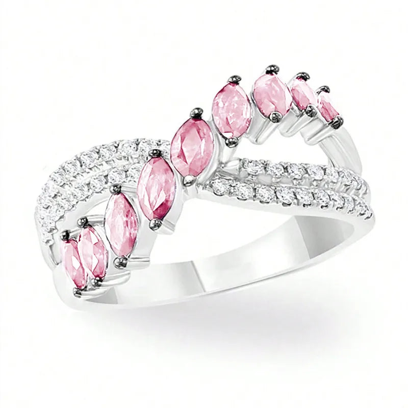 The Blossom Marquise Criss-Cross Statement Ring