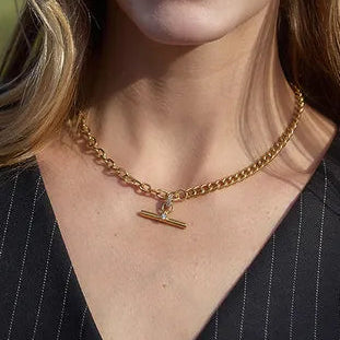 The Essential 18K Gold Stainless Steel T-Bar Cuban Chain