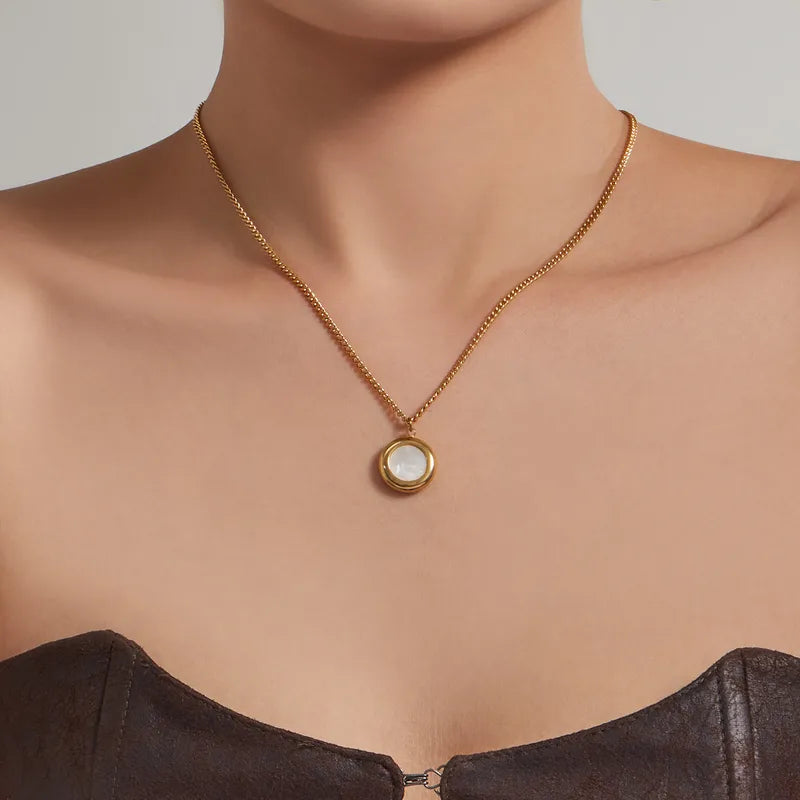 The Alix Tarnish-Free Circular Pearl Disc Statement Choker
