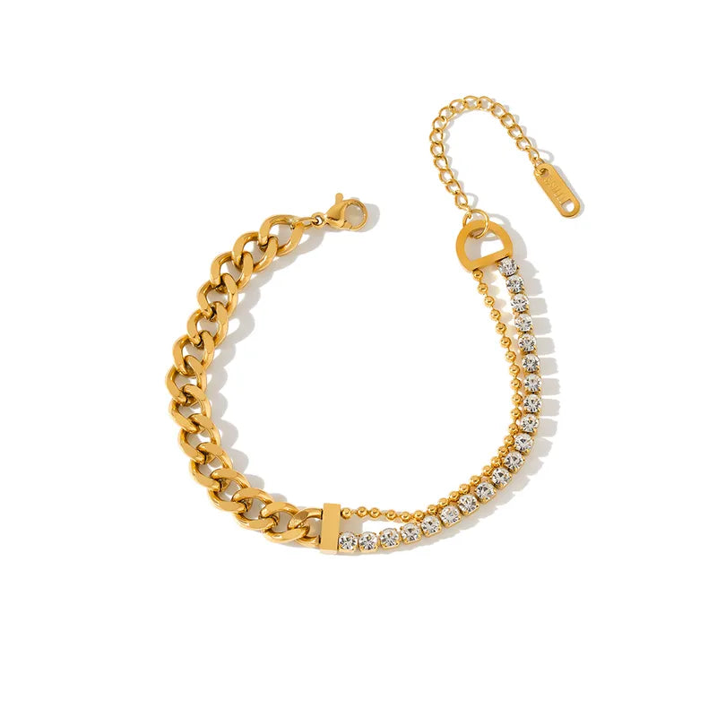 The Dua Hybrid Cuban & Tennis Chain Bracelet