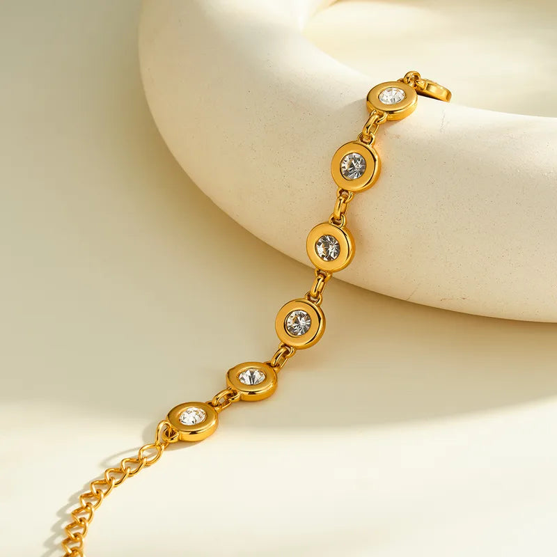 The Aurelia Chunky Round Zircon Statement Bracelet