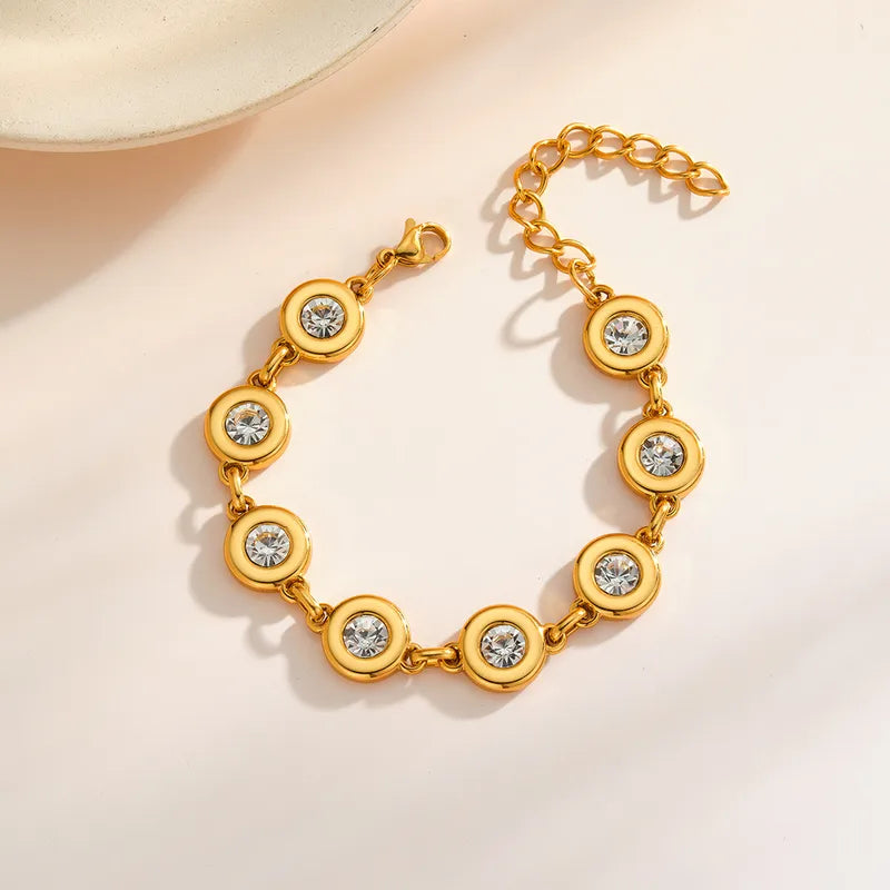 The Aurelia Chunky Round Zircon Statement Bracelet