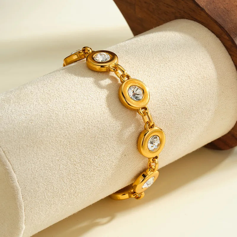 The Aurelia Chunky Round Zircon Statement Bracelet