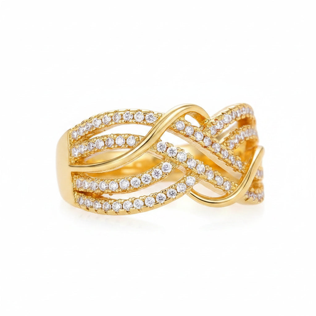 The Intertwined Multi-Layer Pavé Eternity Band