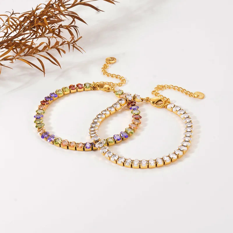 The Chroma Dainty Floating Zircon Statement Tennis Strand