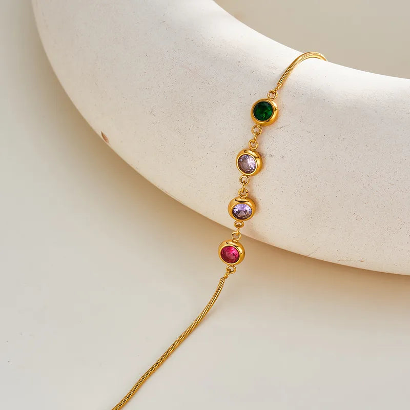 The Iris Multi-Color Crystal Delicate Bracelet