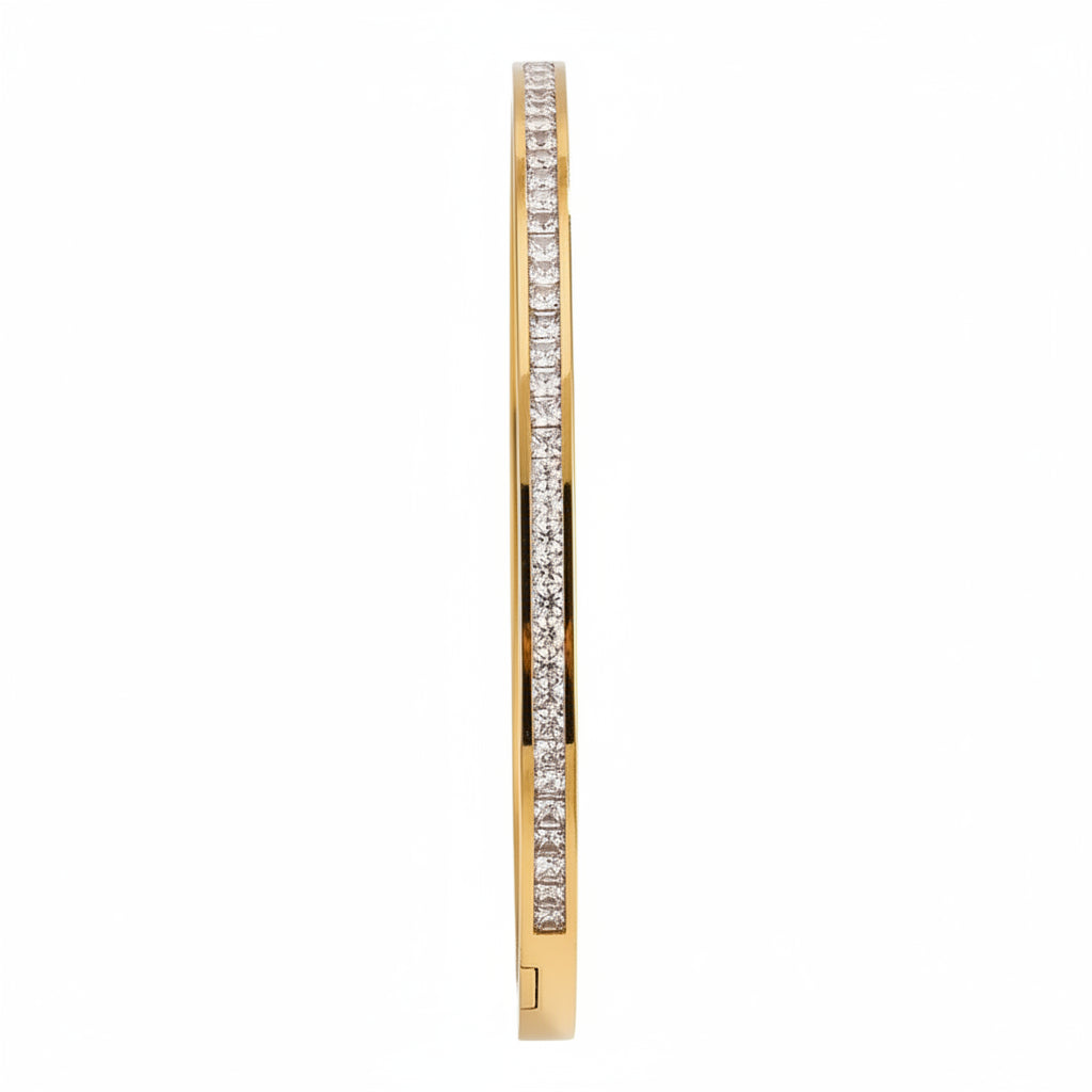 The Aura Zircon Bangle | 18K Gold Plated Stackable Set of 5
