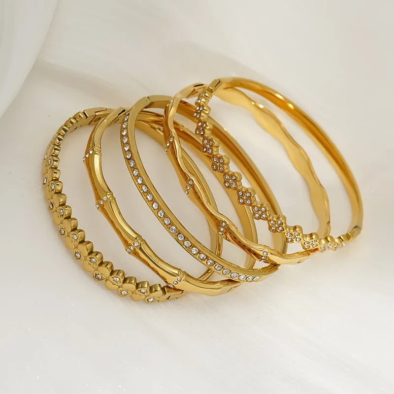 The Amour Bamboo Bangle | 18K Gold Plated