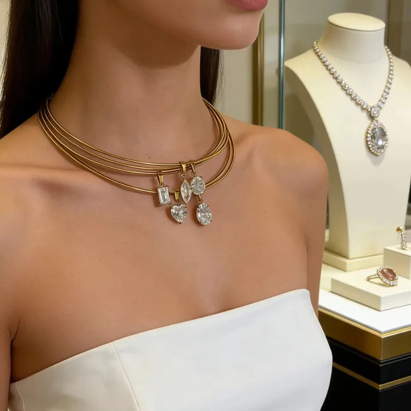 The Carina 316L Stainless Steel Claw Solitaire Collar